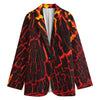 Lava Burning Print Women's Blazer