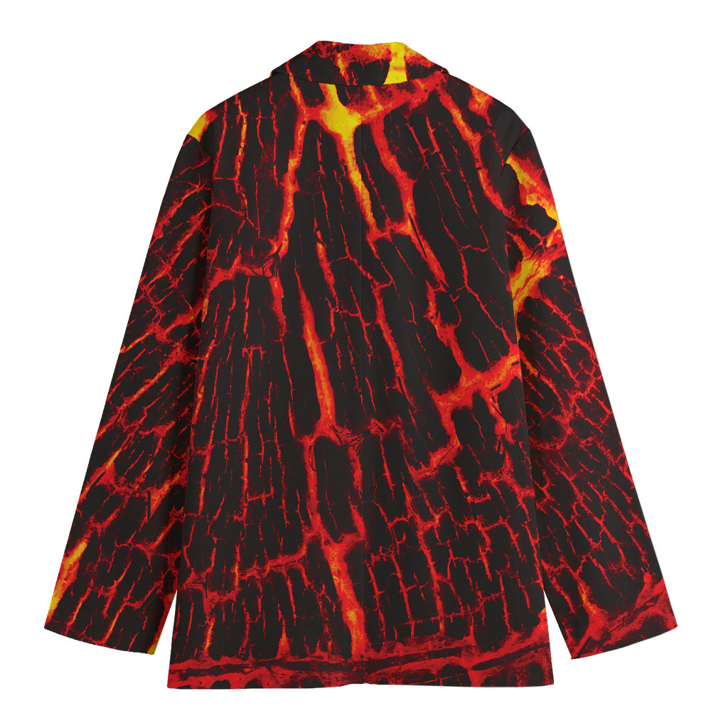 Lava Burning Print Women's Blazer