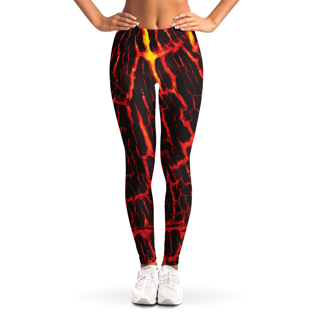 Lava Burning Print Women's Leggings