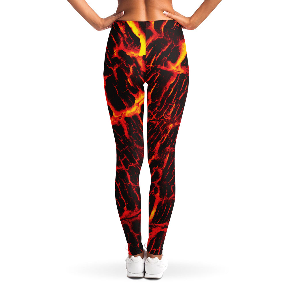 Lava Burning Print Women's Leggings