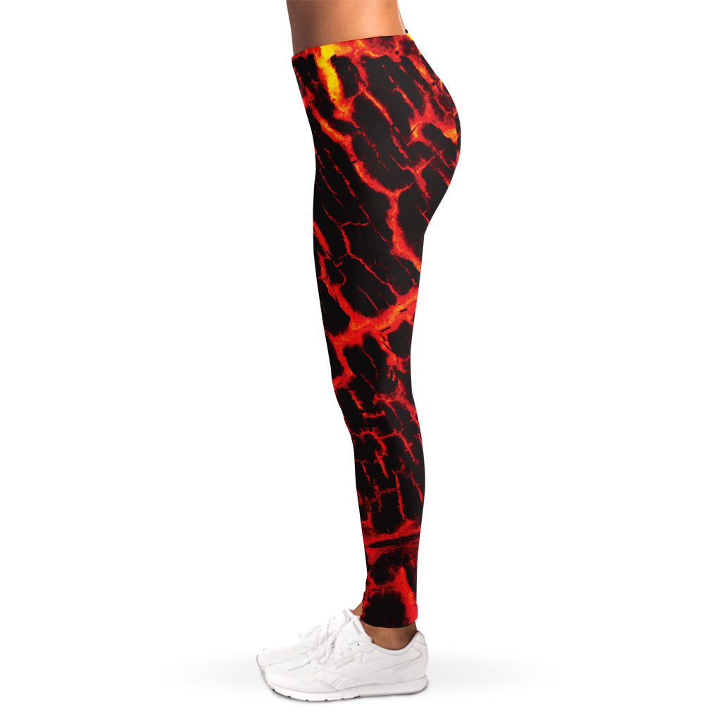 Lava Burning Print Women's Leggings