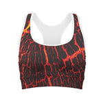 Lava Burning Print Women's Sports Bra