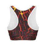 Lava Burning Print Women's Sports Bra