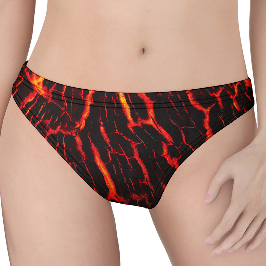 Lava Burning Print Women's Thong