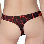 Lava Burning Print Women's Thong