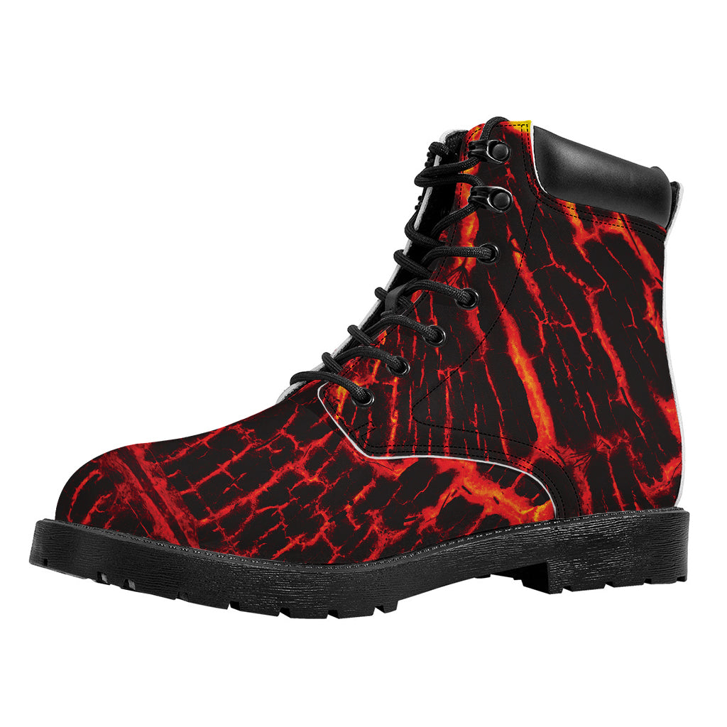 Lava Burning Print Work Boots