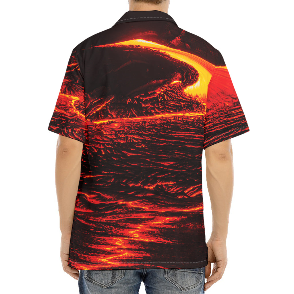 Lava Flow Print Aloha Shirt