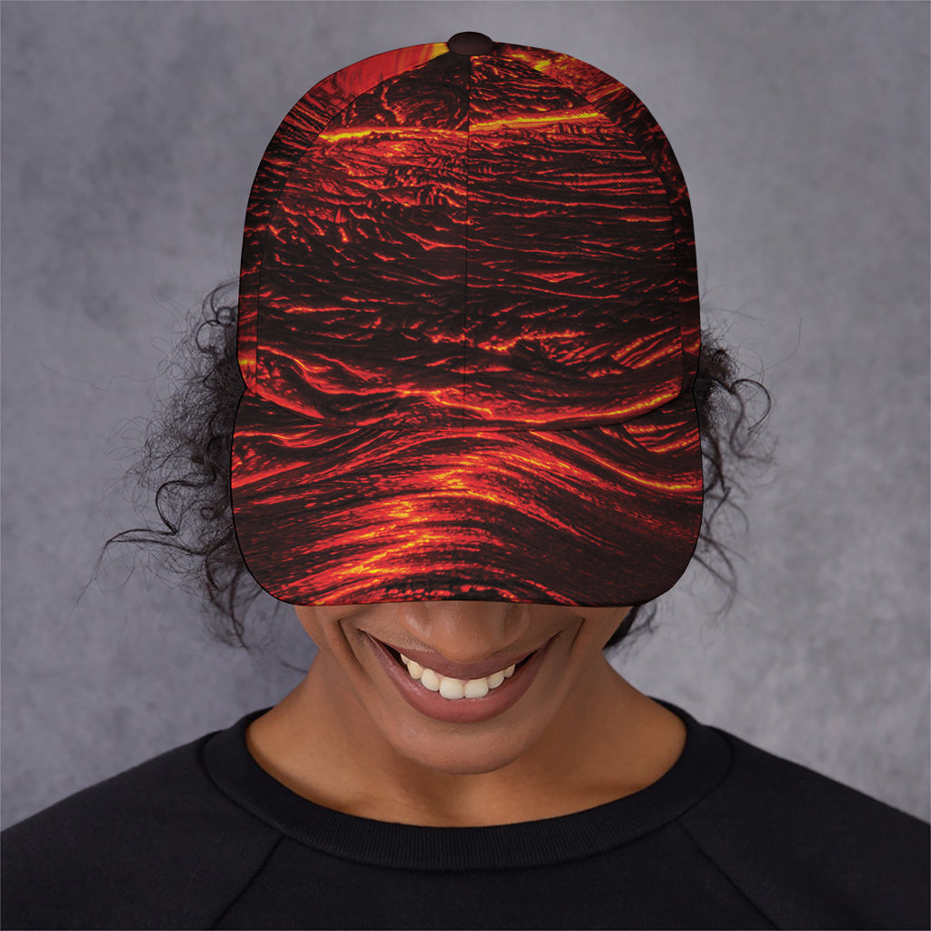 Lava Flow Print Baseball Cap