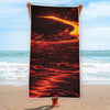 Lava Flow Print Beach Towel