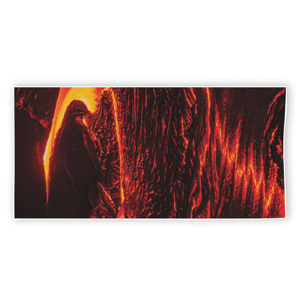 Lava Flow Print Beach Towel