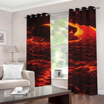 Lava Flow Print Blackout Grommet Curtains