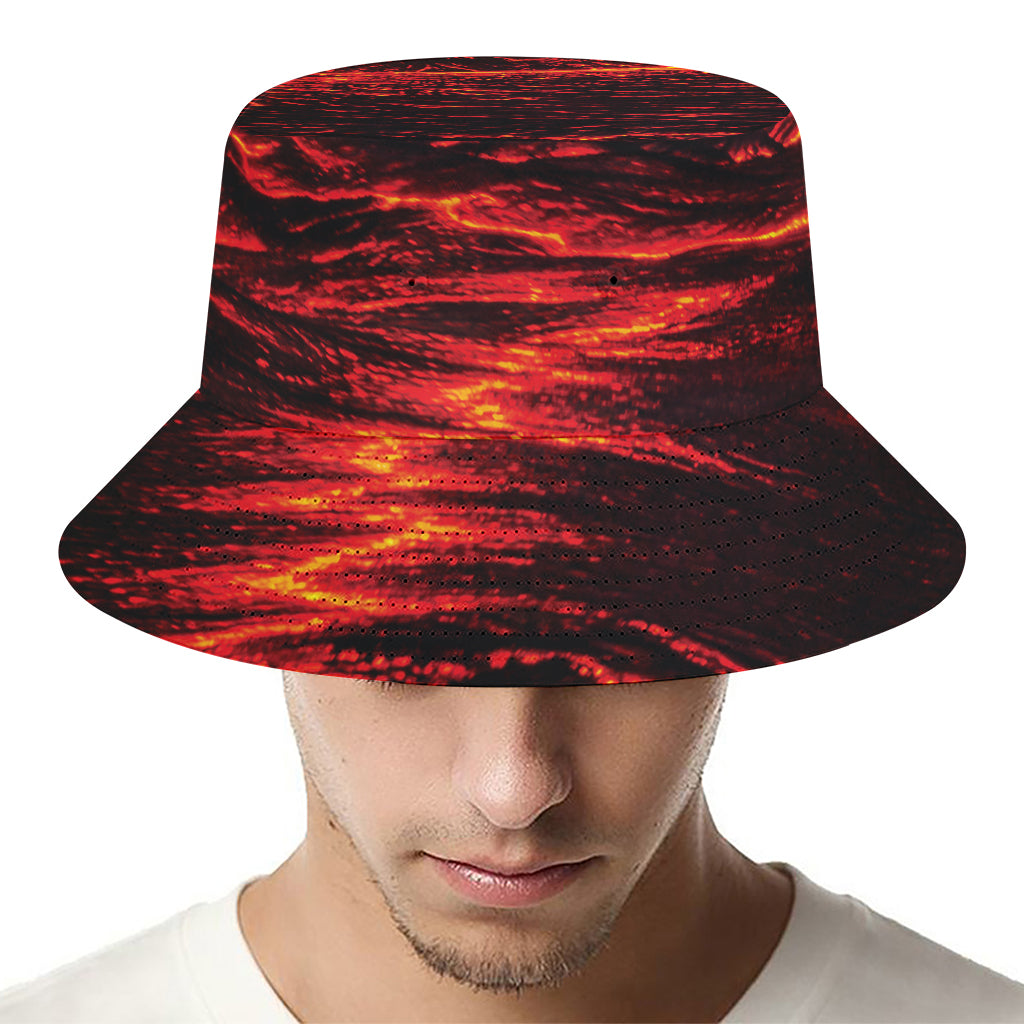 Lava Flow Print Bucket Hat