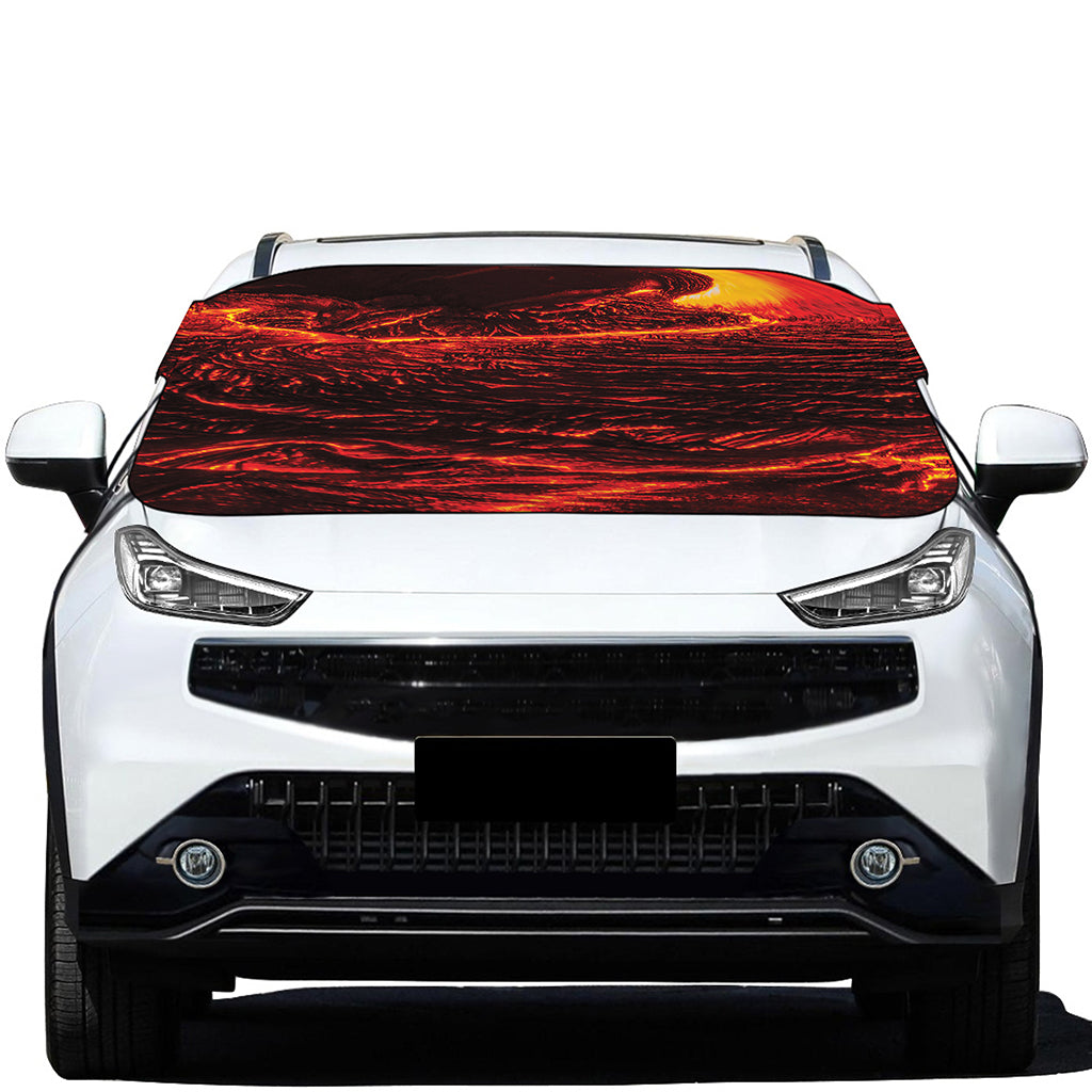 Lava Flow Print Car Windshield Snow Cover