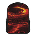 Lava Flow Print Casual Backpack