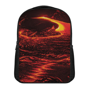 Lava Flow Print Casual Backpack