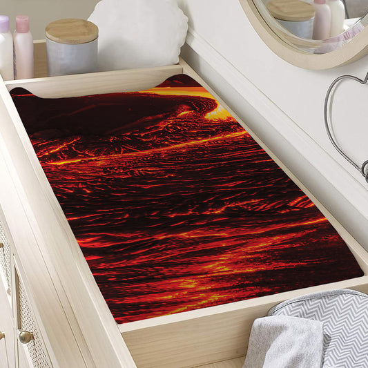 Lava Flow Print Changing Pad Cover