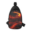 Lava Flow Print Chest Bag