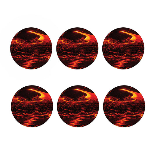 Lava Flow Print Coaster Set