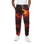 Lava Flow Print Cotton Pants