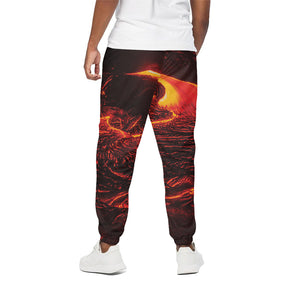 Lava Flow Print Cotton Pants