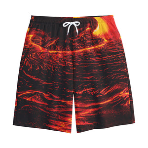 Lava Flow Print Cotton Shorts