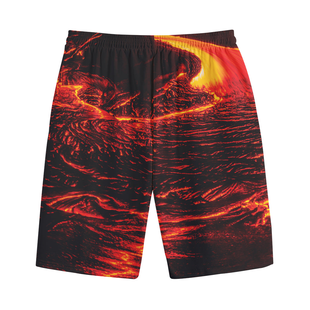 Lava Flow Print Cotton Shorts