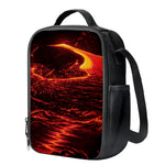Lava Flow Print Crossbody Lunch Bag