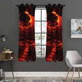 Lava Flow Print Grommet Curtain Panels