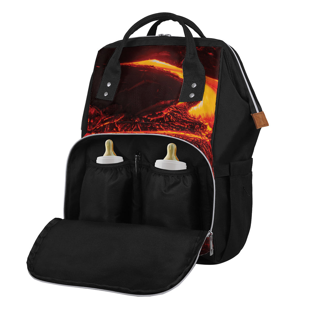 Lava Flow Print Diaper Bag