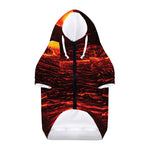 Lava Flow Print Dog Zip Up Hoodie