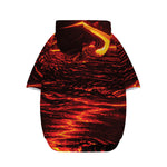 Lava Flow Print Dog Zip Up Hoodie