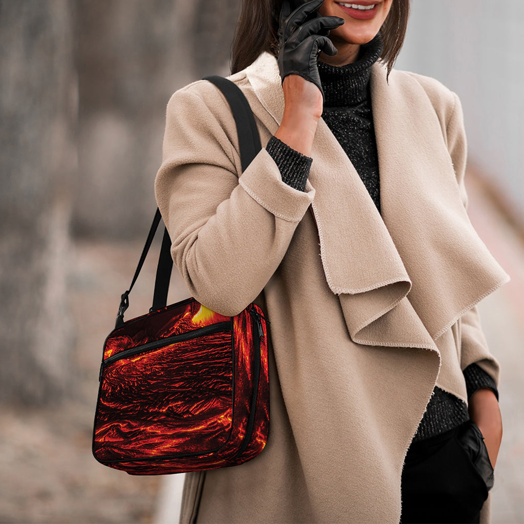Lava Flow Print Double Strap Bible Bag