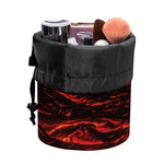 Lava Flow Print Drawstring Makeup Bag