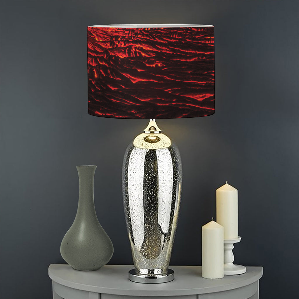 Lava Flow Print Drum Lamp Shade