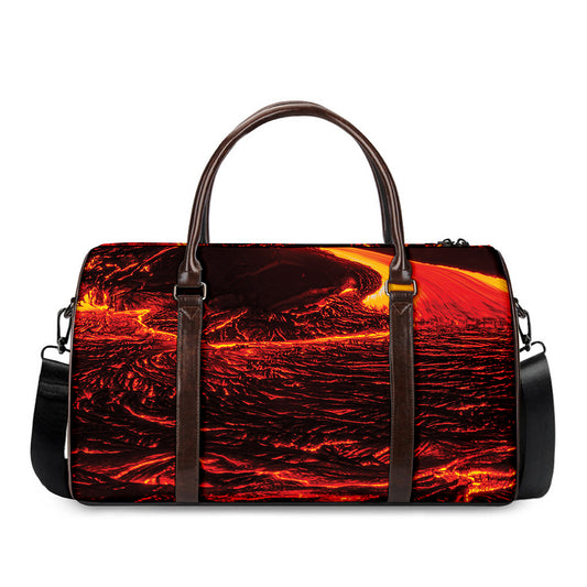 Lava Flow Print Duffle Bag