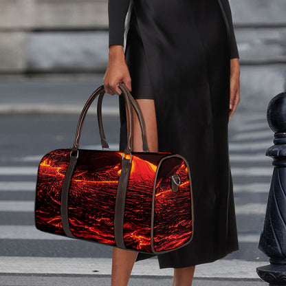 Lava Flow Print Duffle Bag