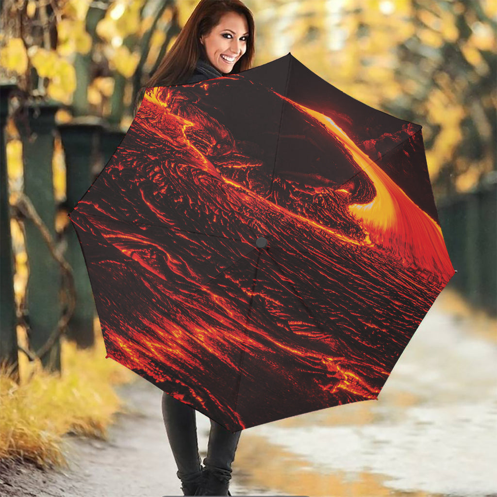 Lava Flow Print Foldable Umbrella