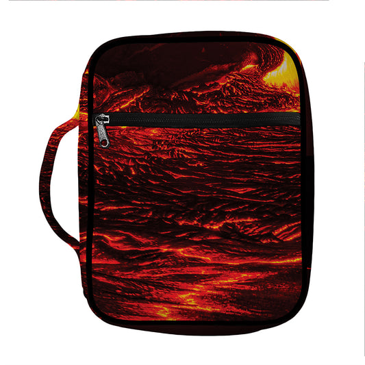 Lava Flow Print Front Pocket Bible Bag