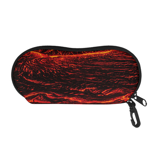 Lava Flow Print Glasses Case