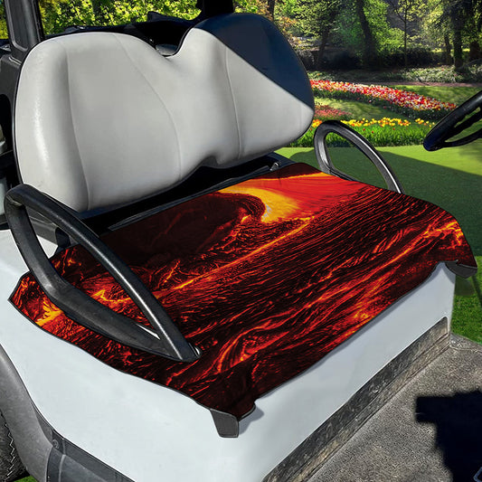 Lava Flow Print Golf Cart Seat Cover