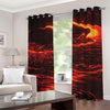 Lava Flow Print Grommet Curtains