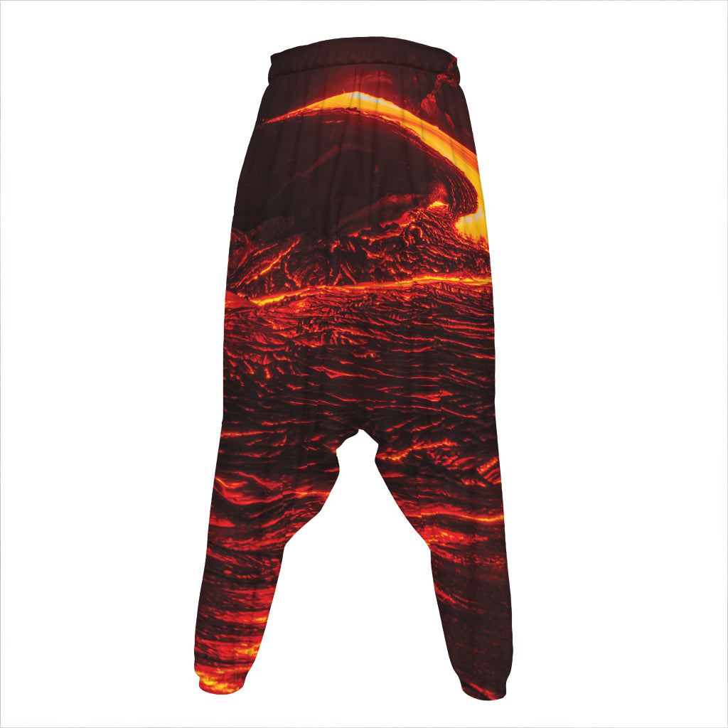 Lava Flow Print Hammer Pants