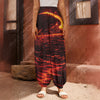 Lava Flow Print Harem Pants