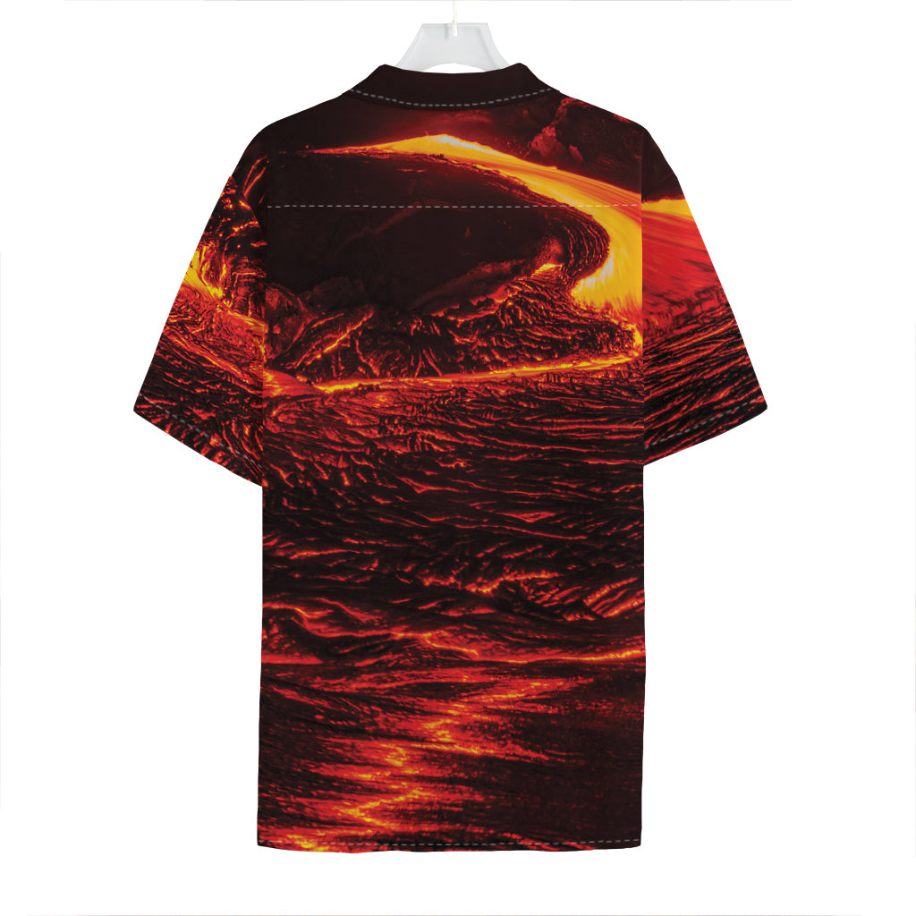 Lava Flow Print Hawaiian Shirt