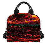 Lava Flow Print Insulated Lunch Bag