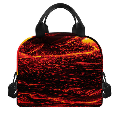 Lava Flow Print Insulated Lunch Bag