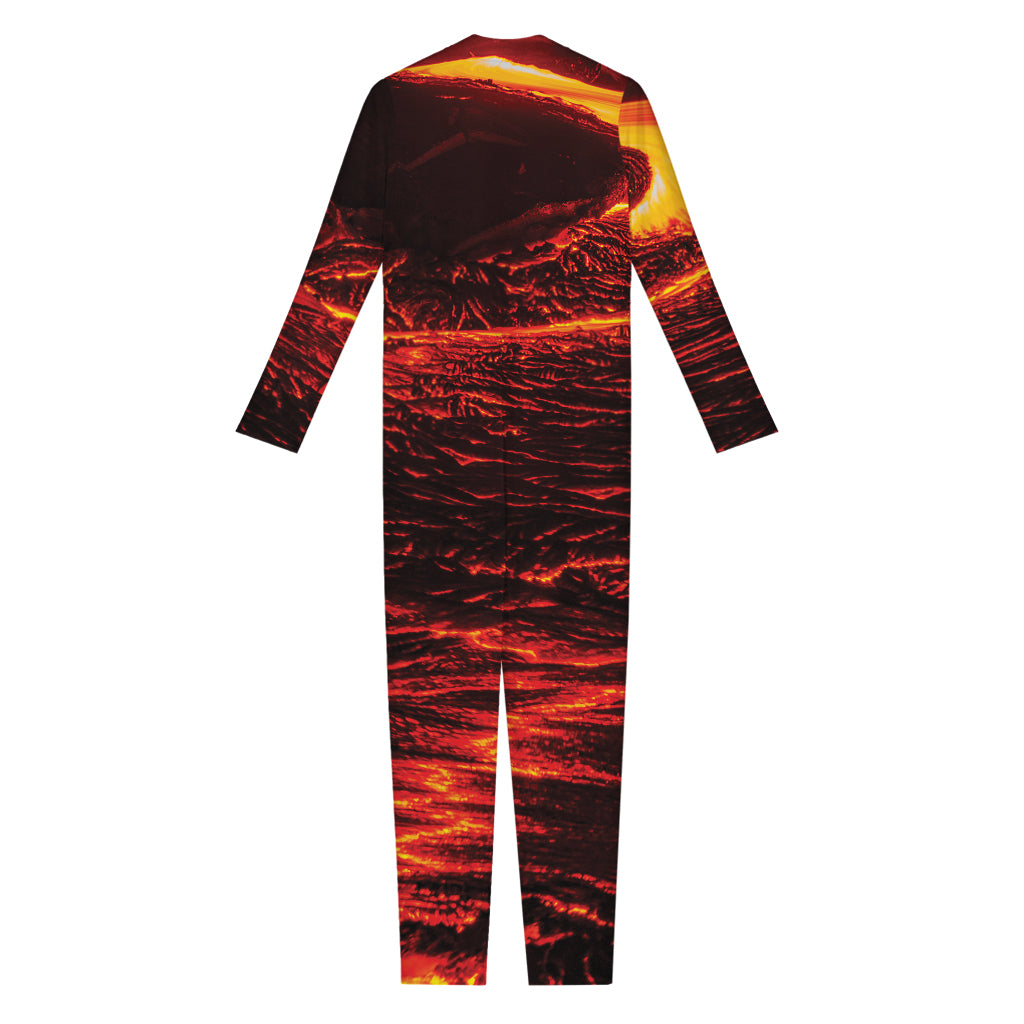 Lava Flow Print Jumpsuit