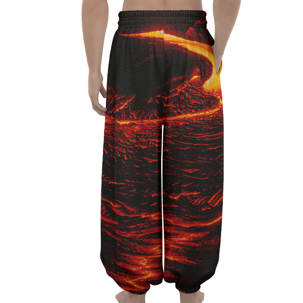 Lava Flow Print Lantern Pants