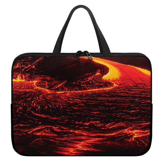 Lava Flow Print Laptop Sleeve With Handle