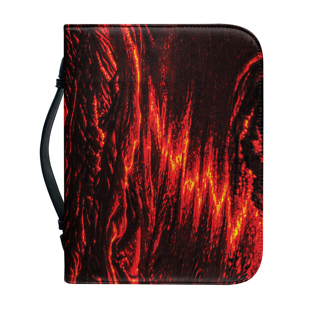 Lava Flow Print Leather Bible Cover